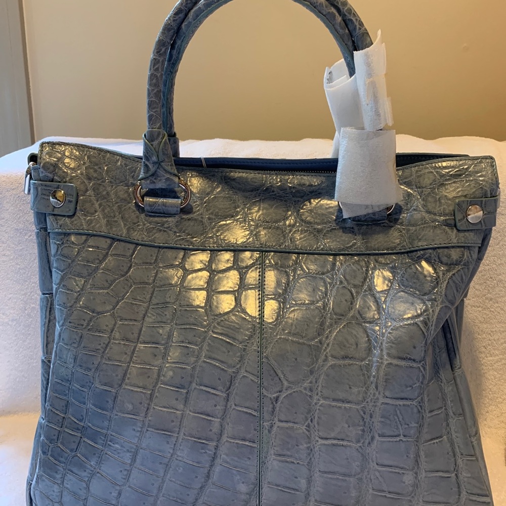 Dooney & Bourke Genuine Croco Shopper Crossbody - Picture 3 of 13